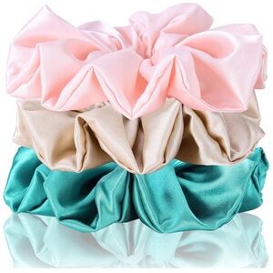Silk Satin Large Scrunchies 3pk